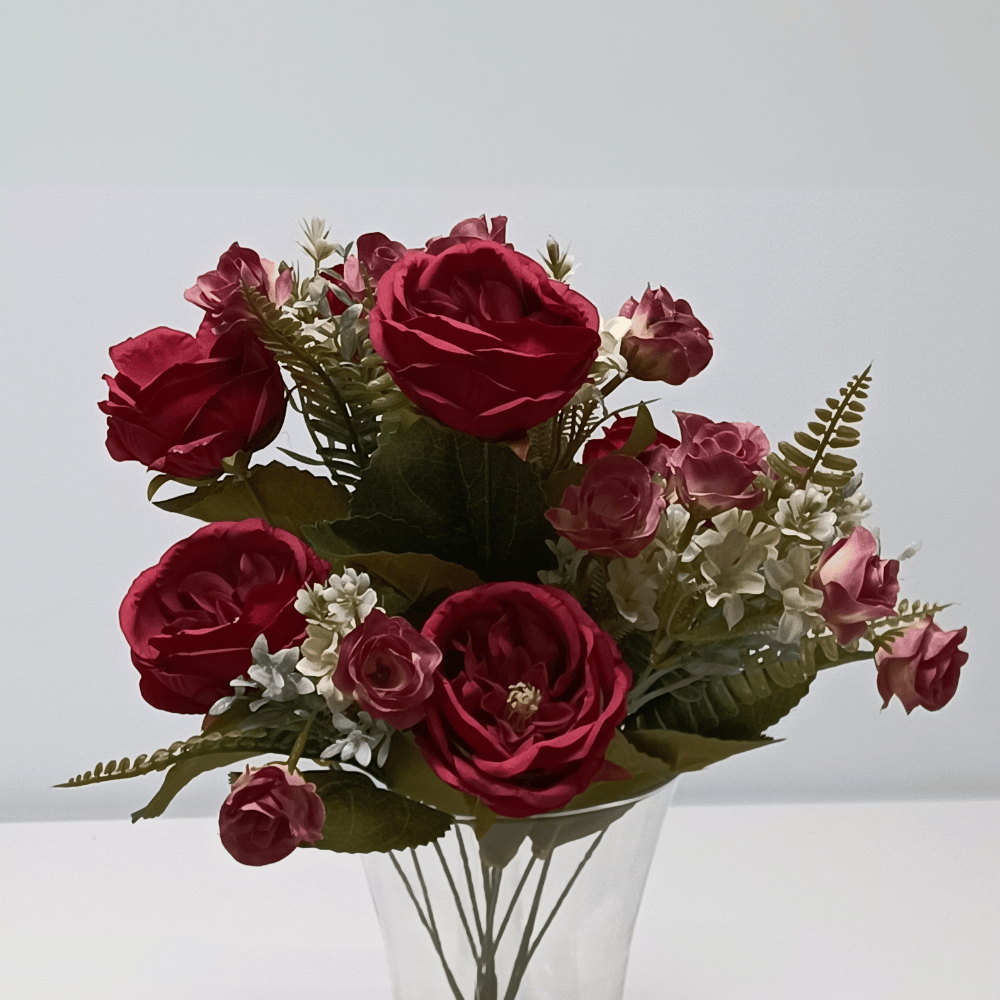 _R. ROSAS Y GIPSOFILA - FUCSIA 50 cm comprar flores onlline